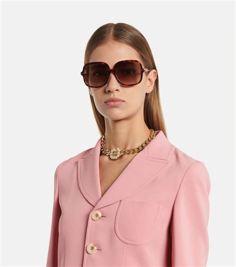 gucci sunglasses with bows on the side|Gucci oversized round sunglasses.